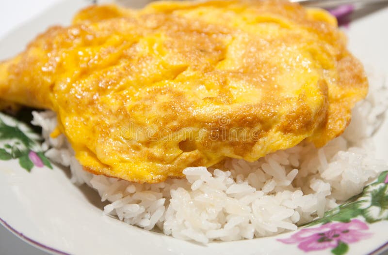 Tasty Omelet and rice,Thai menu