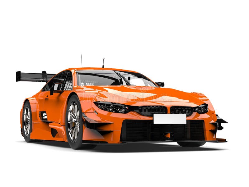 Tasty Orange Modern Super Race Car - Beauty Shot Stock Illustration -  Illustration of race, isolated: 104027706