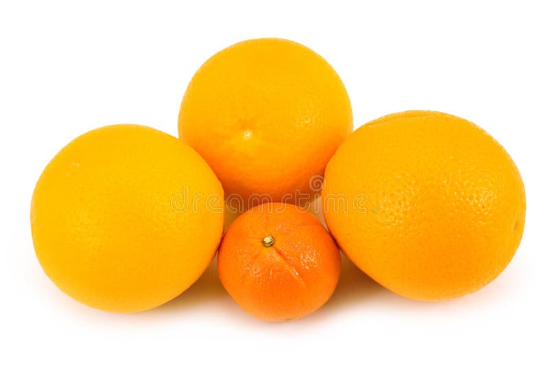 Tasty oranges with tangerine