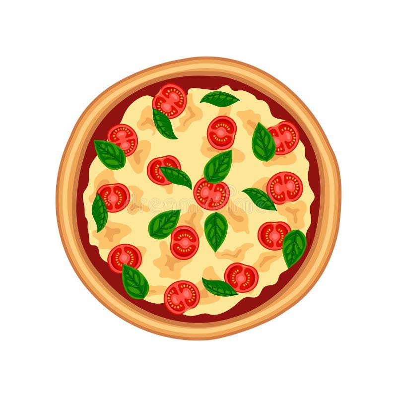 Margherita Pizza Clipart No Background