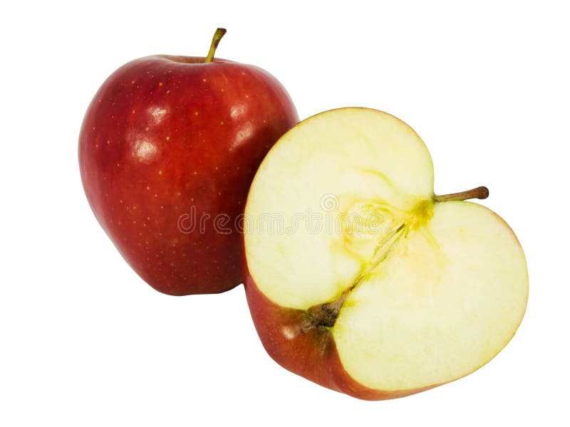Tasty Red Apple Cut in Half Stock Photo Image of mature, fresh 4740984