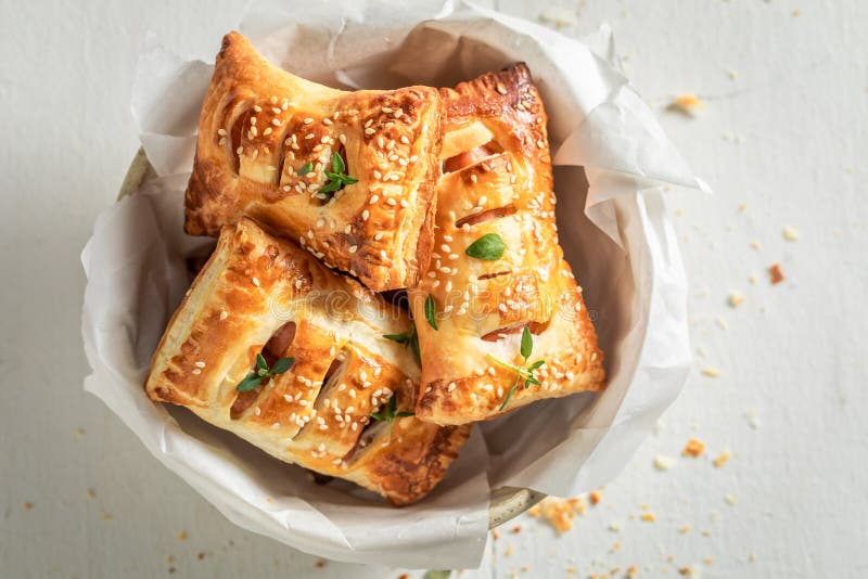 Tasty Sausage Roll As a Snack for Breakfast Stock Image Image of