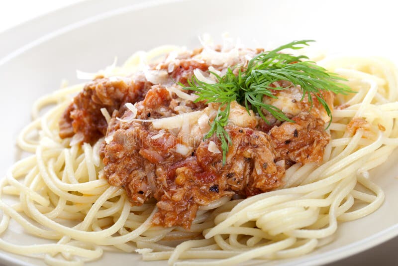 Tasty Spaghetti Bolognese with Parmesan Cheese Stock Image Image of