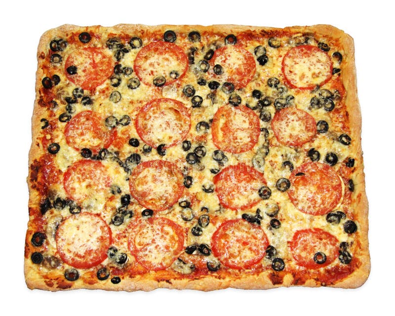 Tasty Square Pizza with Vegetables Stock Photo Image of snack, lunch