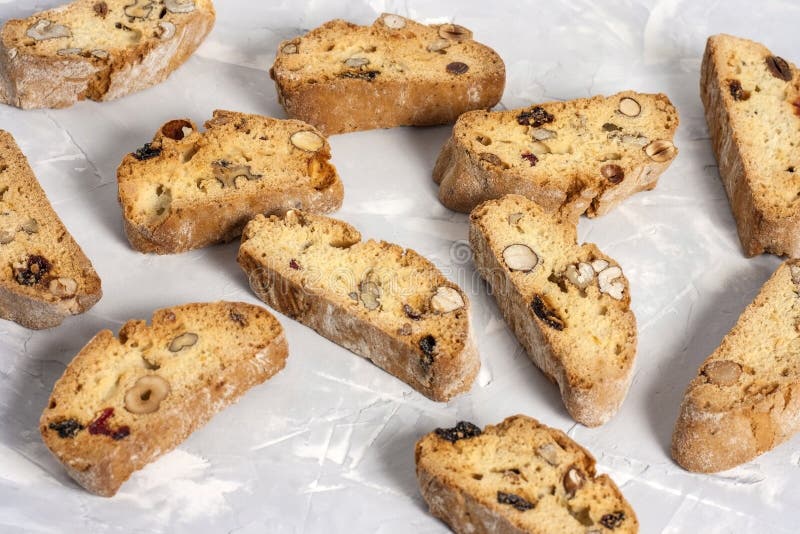 Tasty Traditional Italian Homemade Biscotti or Cantuccini Cookies with ...