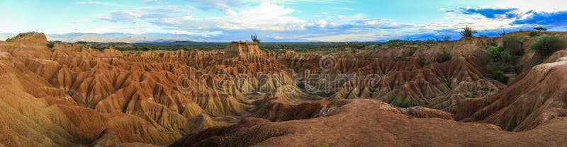 Tatacoa沙漠的全景,哥伦比亚 免版税库存照片 Tatacoa沙漠的全景,哥伦比亚 免版税库存照片