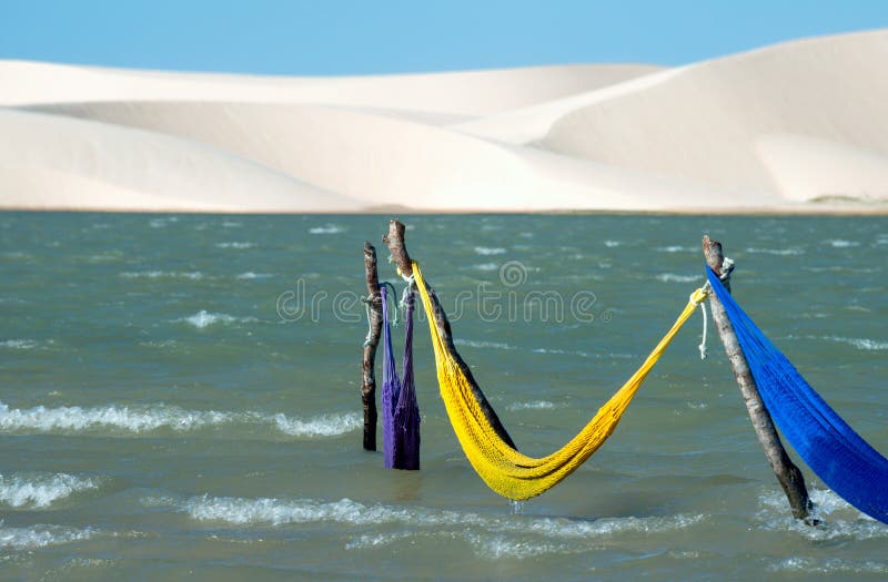 Tatajubameer, Jericoacoara, Brazilië stock foto's Tatajubameer, Jericoacoara, Brazilië stock foto's