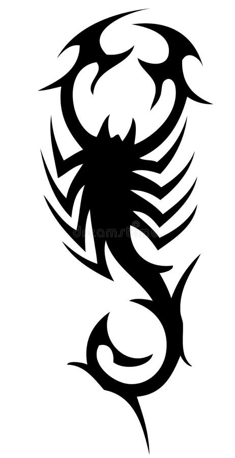 Scorpion black and white vector tatoo. Scorpion black and white vector tatoo