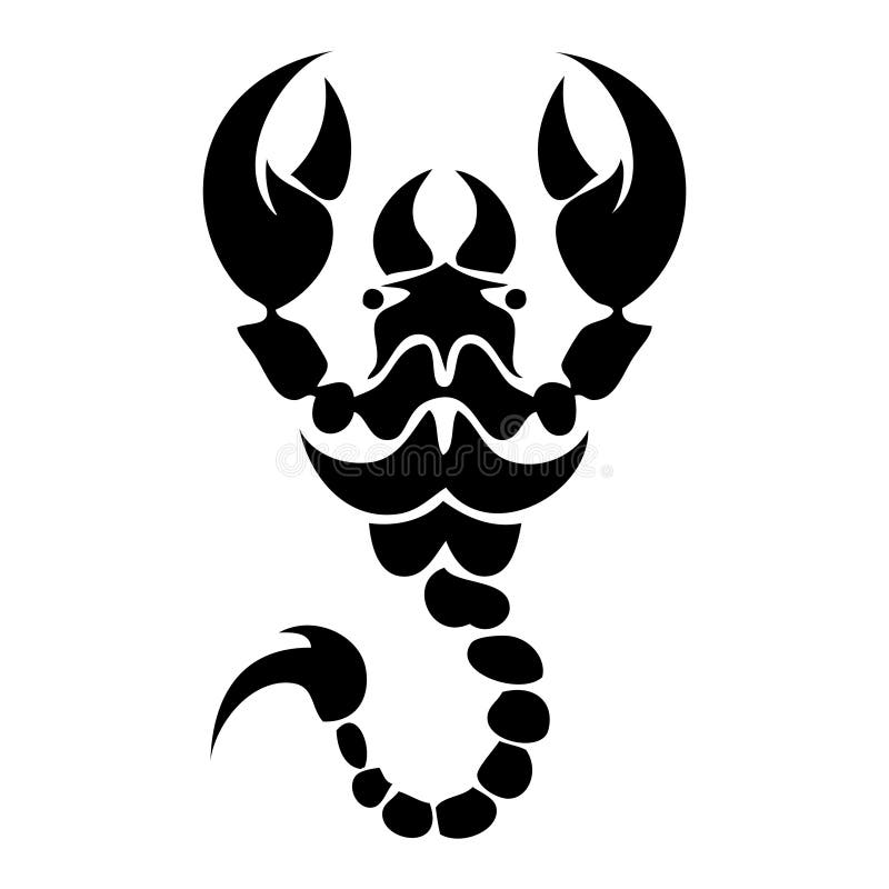 Scorpion black and white vector tatoo. Scorpion black and white vector tatoo