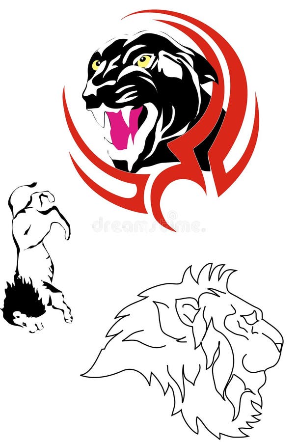 Tatoo preto e vermelho 8 do vetor ilustração do vetor Tatoo preto e vermelho 8 do vetor ilustração do vetor