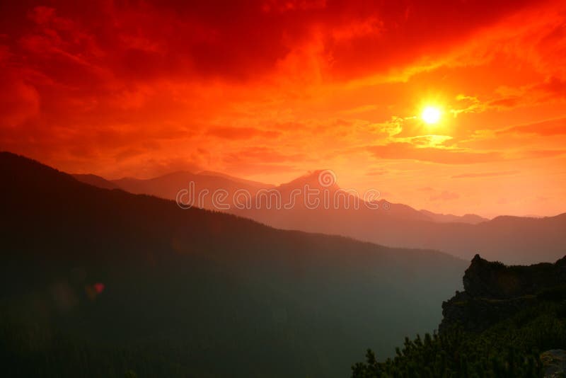 Tatra mountain sunset