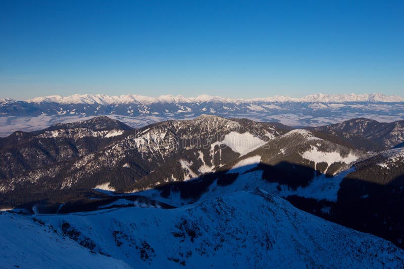 Tatra mountains from Chopok, Slovakia