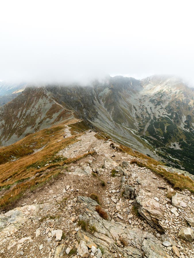 Tatra mountains in Slovakia covered with clouds