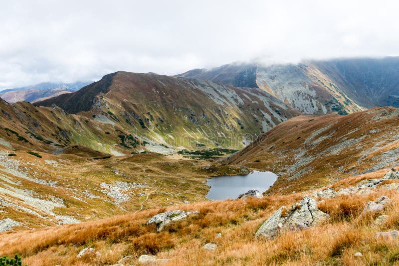 Tatra mountains in Slovakia covered with clouds