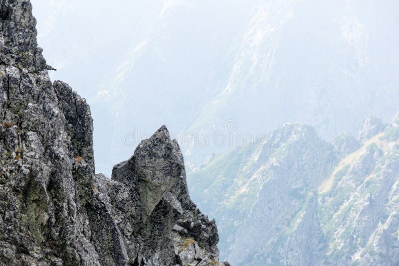 Tatry na Slovensku zahalené mrakmi