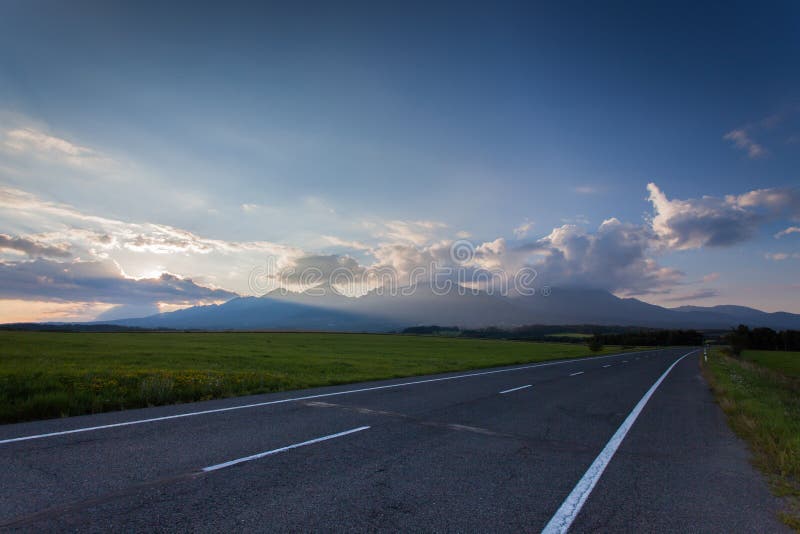 Tatra Mountains at sunset