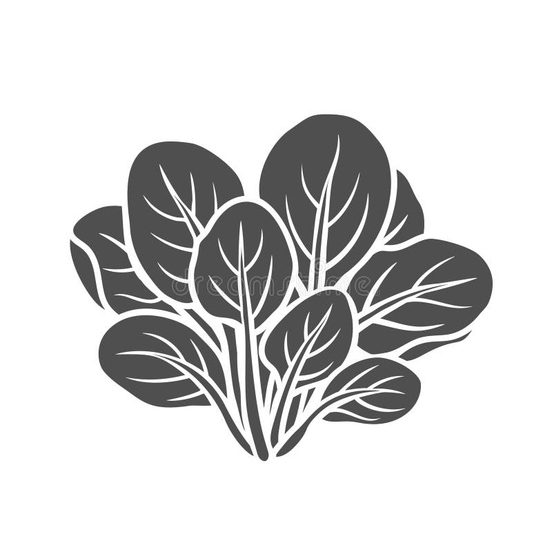 Tatsoi-Glyphen-Symbol stock abbildung