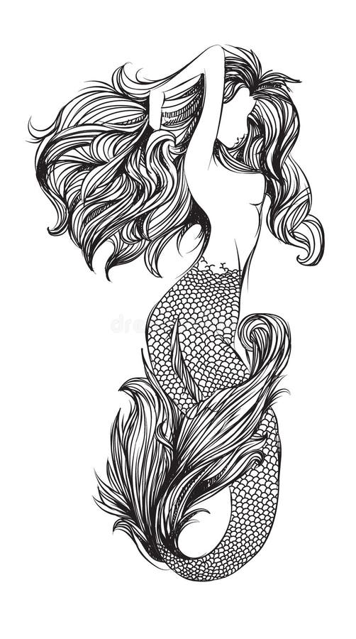 Mermaid Tattoo Stock Illustrations  2713 Mermaid Tattoo Stock  Illustrations Vectors  Clipart  Dreamstime