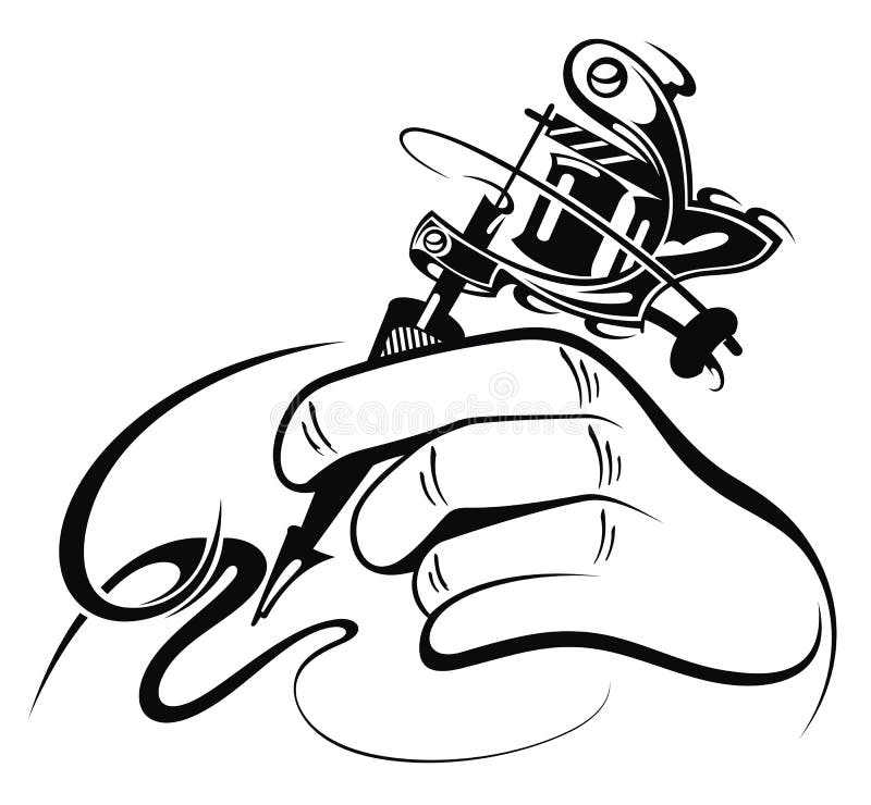 Tattoo Artist. Tattoo Machine Stock Vector - Illustration of tattooing,  design: 109982722