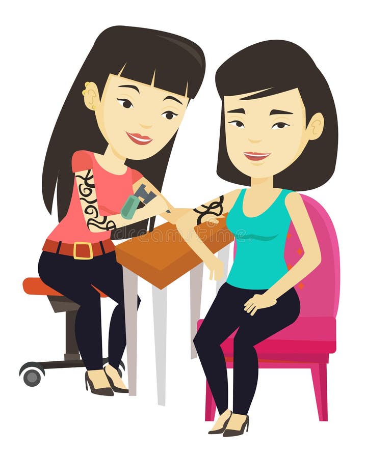 Tattoo Artist at Work Vector Illustration. Stock Vector - Illustration of decoration, background: 90826953 Tattoo Artist at Work Vector Illustration. Stock Vector - Illustration of decoration, background: 90826953