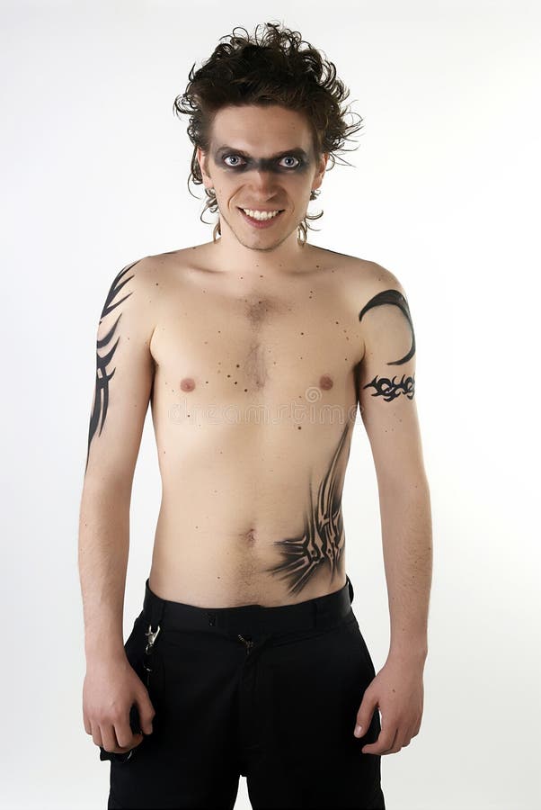 Tattoo Boy stock image. Image of standing, isolated, costume - 911459