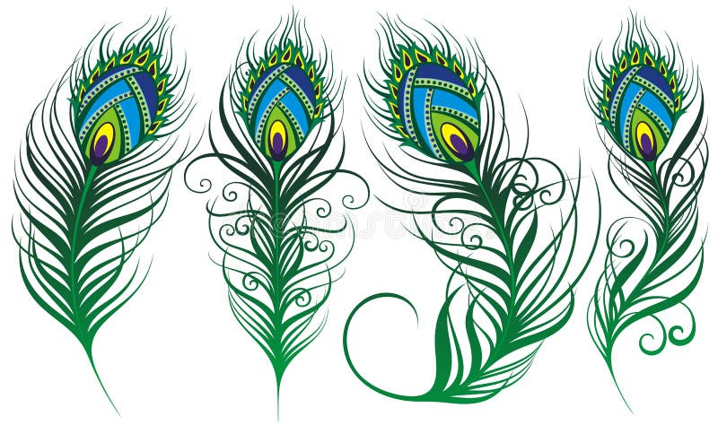 Tattoo Peacock Feather.Decorative Peacock Vector Composition ...