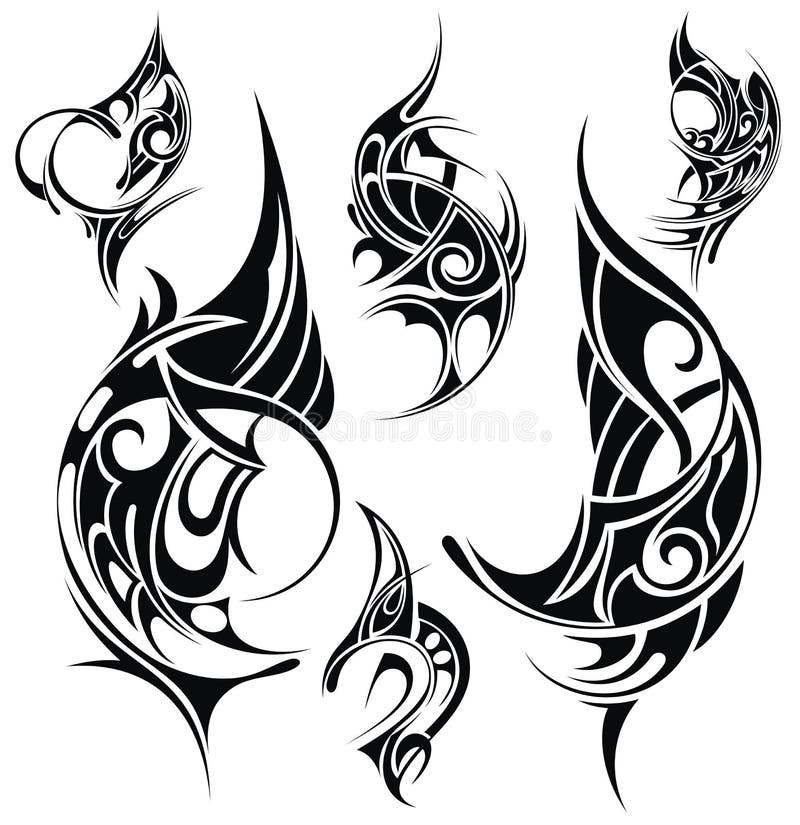 Tattoo design elements stock vector. Illustration of concept - 31818102