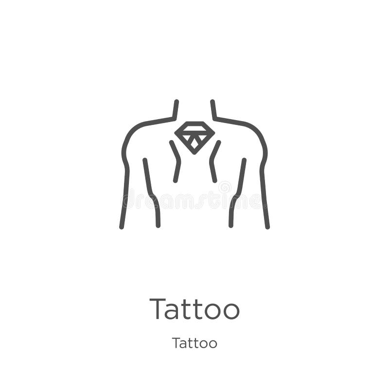 Tattoo Icon Vector from Tattoo Collection. Thin Line Tattoo Outline