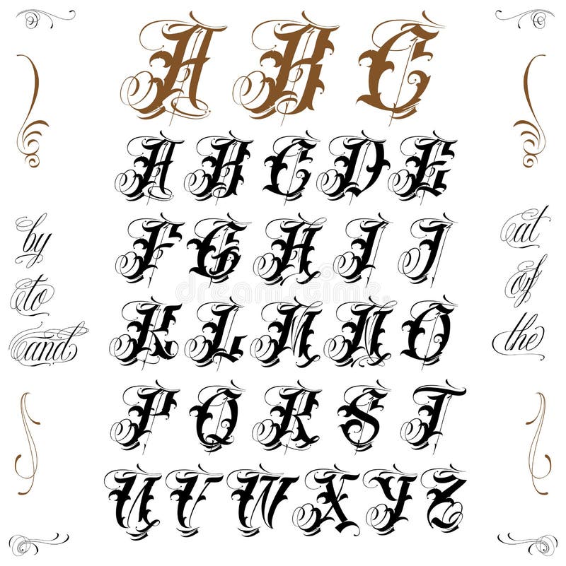 Curvy Tattoo Font Gangster Cursive Tattoo Fonts Hd Png Download 436x794 5747776 Pngfind