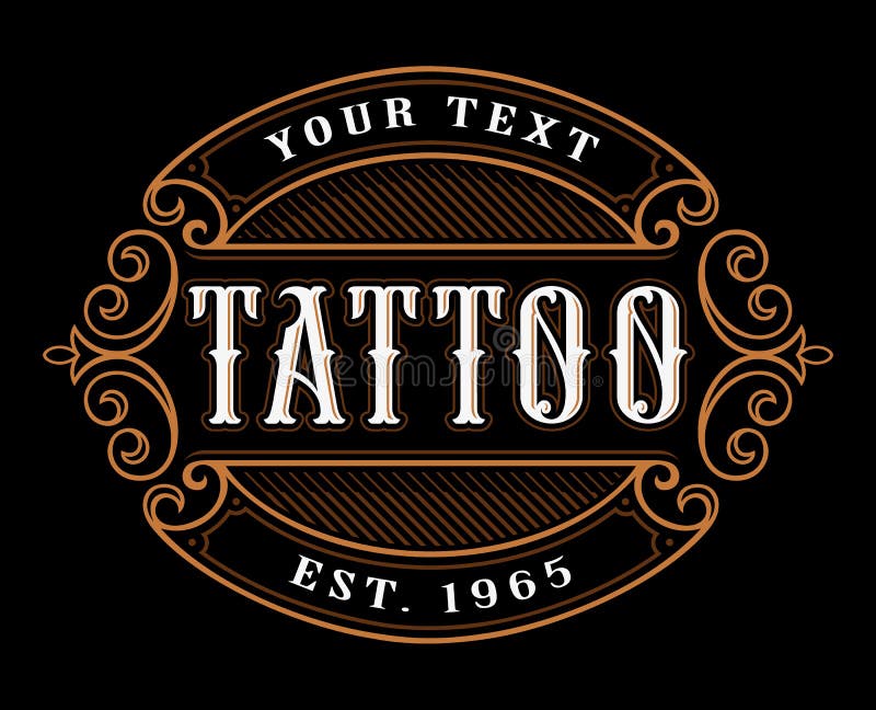 Tattoo logo template. stock vector. Illustration of machine - 120065577