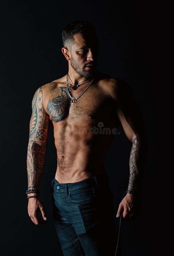 Tattoo Model with Belly. Man with Tattooed Arm and Chest. Bearded Man with Strong Torso Stock Photo - Image of masculinity, sexuality: 150850856 Tattoo Model with Belly. Man with Tattooed Arm and Chest. Bearded Man with Strong Torso Stock Photo - Image of masculinity, sexuality: 150850856