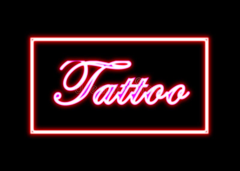 Tattoo Neon Sign  Vertical  TPZ3036  Jantec Neon