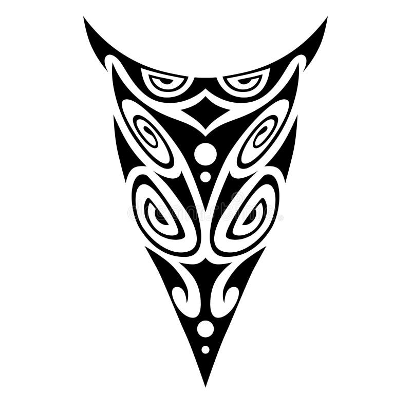 Tattoo ornament maori style for leg or arm, hand, shoulder. Tattoo maori design. Art tribal tattoo. Vector sketch of a tattoo