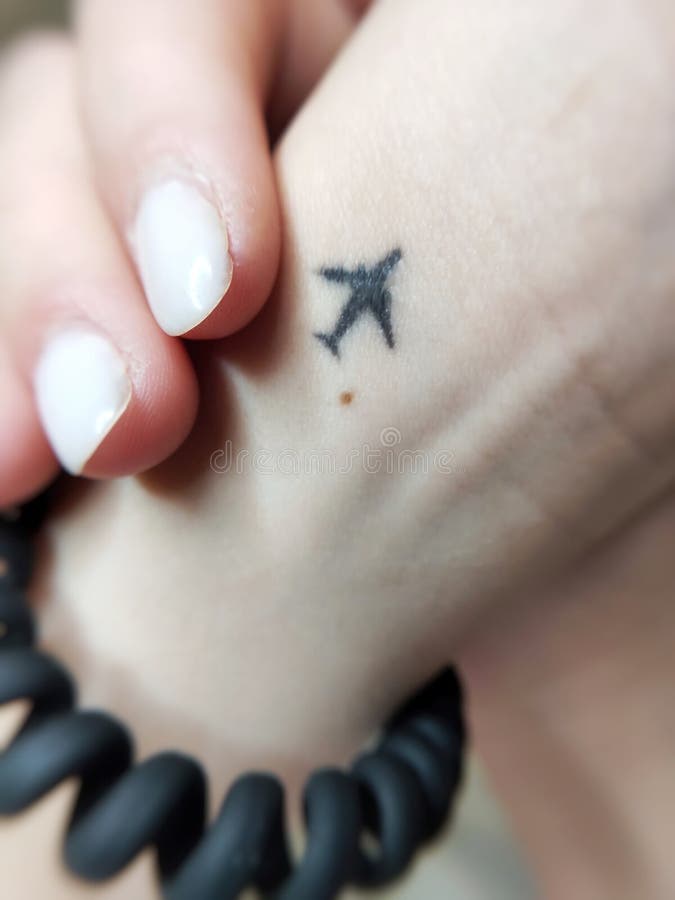 Small airplane tattoo on the arm  Airplane tattoos Tattoos Plane  tattoo