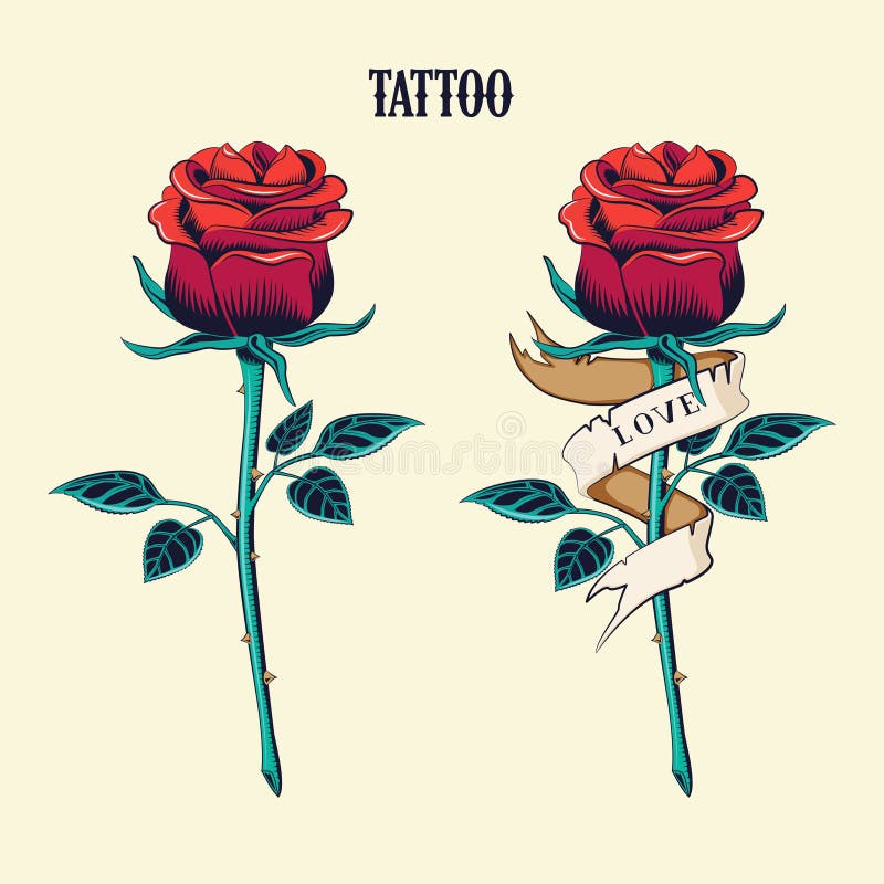 Traditional Rose Tattoo 40 Ideas for Classic Tattoos and Flowers Lovers