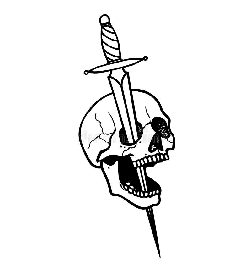 Tattoo with Roses and Snake, Skull, Sword and Dagger. Stock Vector - Illustration of decoration, black: 166379890 Tattoo with Roses and Snake, Skull, Sword and Dagger. Stock Vector - Illustration of decoration, black: 166379890