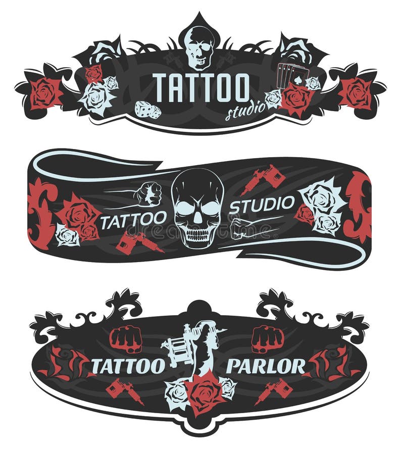 Tattoo Banners stock vector. Illustration of grunge, urban 18062944