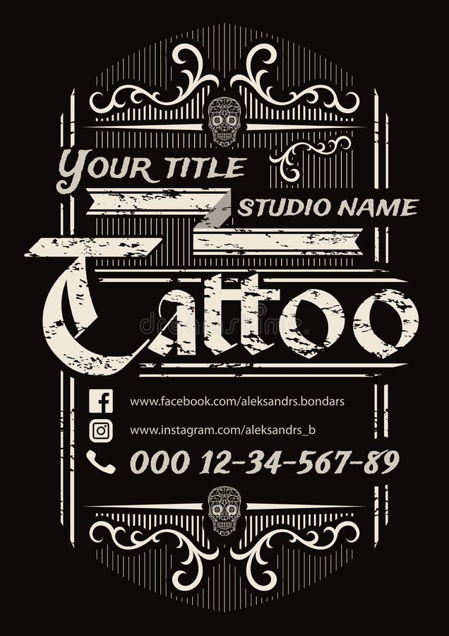 Pacific Soul Tattoo Flyer  Poster  Ad on Behance
