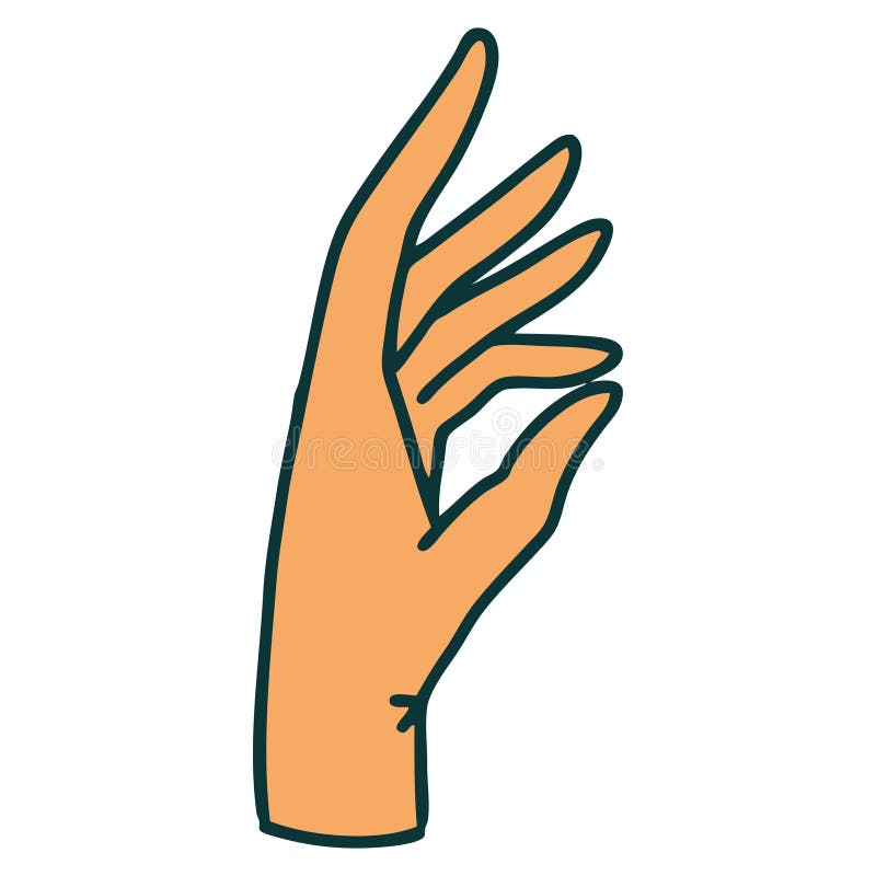 Tattoo Style Icon Of A Hand Stock Vector - Illustration of sign, style
