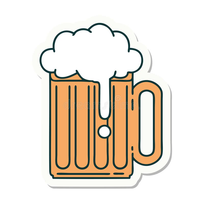 Tattoo Style Sticker of a Beer Tankard Stock Vector - Illustration of tattoos, design: 180356628 Tattoo Style Sticker of a Beer Tankard Stock Vector - Illustration of tattoos, design: 180356628