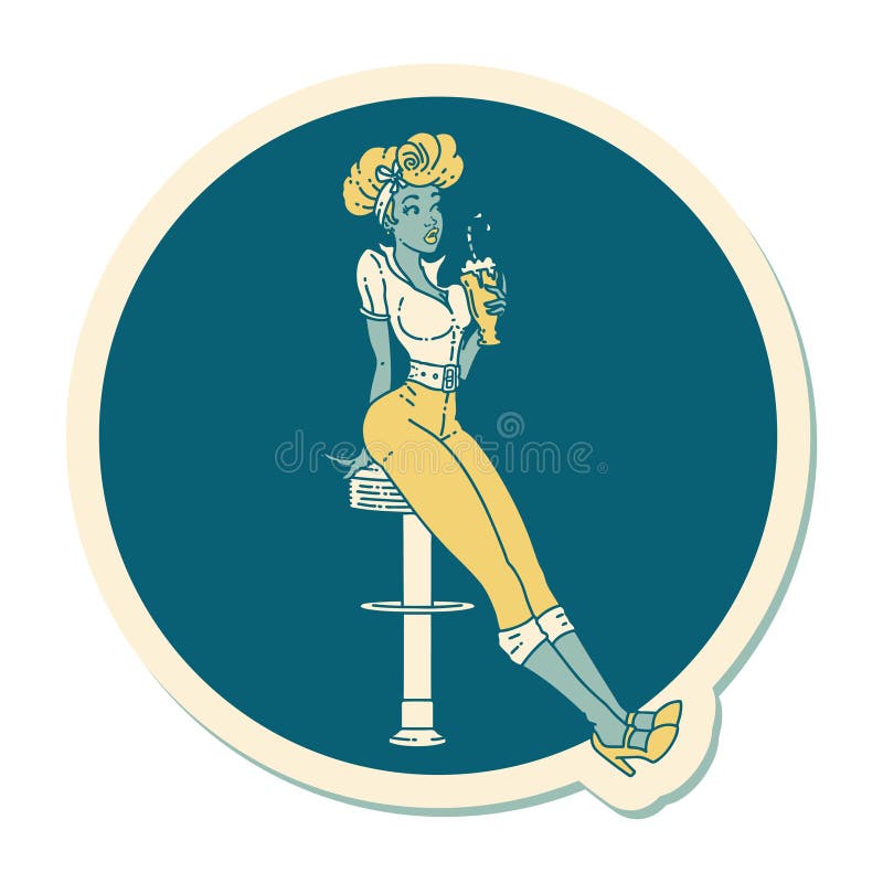 Rockabilly Pinup Girl Stock Illustrations – 106 Rockabilly Pinup