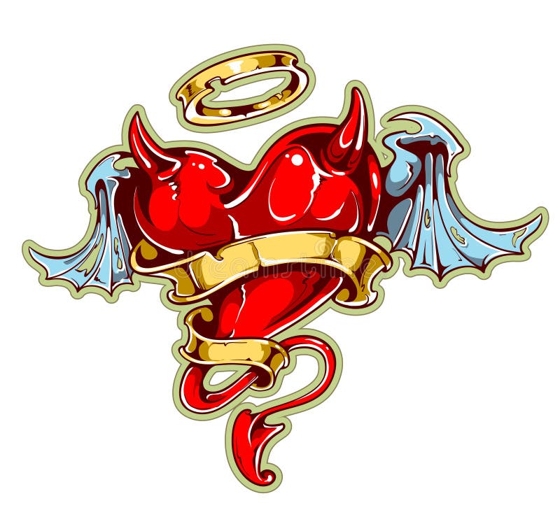 Tattoo styled heart stock illustration Tattoo styled heart stock illustration