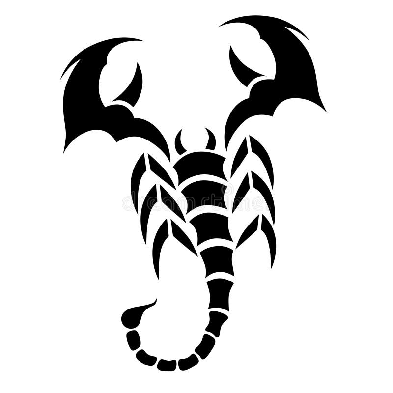 Tattoo tribal scorpion. stock vector. Illustration of sketch - 88901639