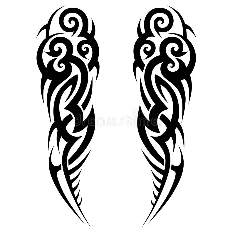 Tribal tattoos. Art tribal tattoo. Vector sketch - Stock Illustration  [62370944] - PIXTA