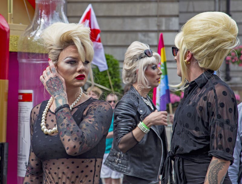Tattooed Participants In The Gay Pride Parade Editorial