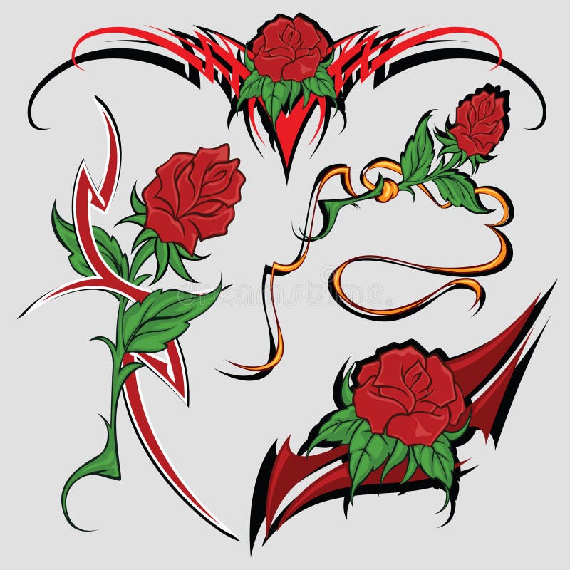 Tatuagem dos esboços ilustração stock Tatuagem dos esboços ilustração stock