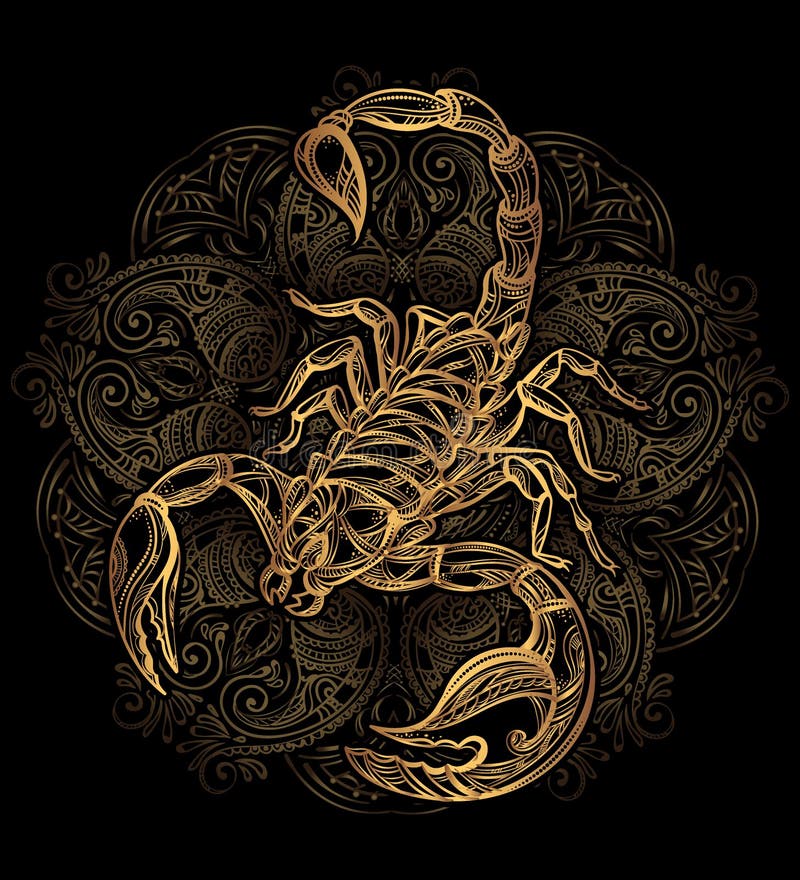 Tatuaggio dello scorpione di vettore illustrazione vettoriale Tatuaggio dello scorpione di vettore illustrazione vettoriale