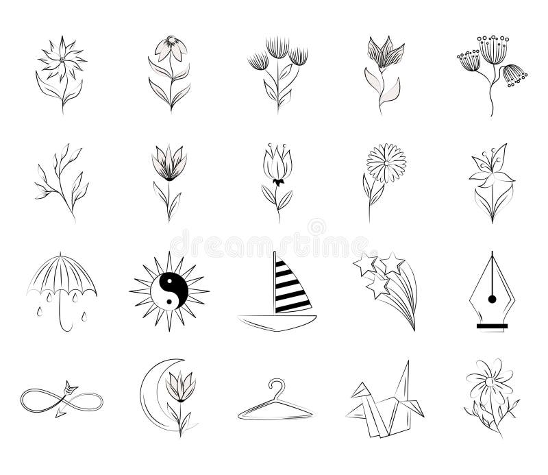 Tatuaje Minimalista Boho Creatividad Línea De Diseño íconos De Arte Sobre Fondo Blanco Ilustración del Vector - Ilustración de bosquejo, lineal: 195029550 Tatuaje Minimalista Boho Creatividad Línea De Diseño íconos De Arte Sobre Fondo Blanco Ilustración del Vector - Ilustración de bosquejo, lineal: 195029550