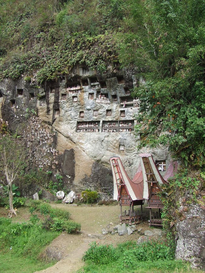 Tau tau Bij Tana Toraja Lemo  plaats In Sulawesi Stock 