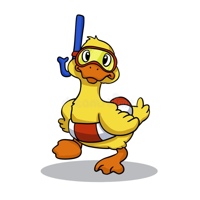Tauchende Ente Gelbe Ente Vektor Abbildung Illustration Von Gelbe Tauchende